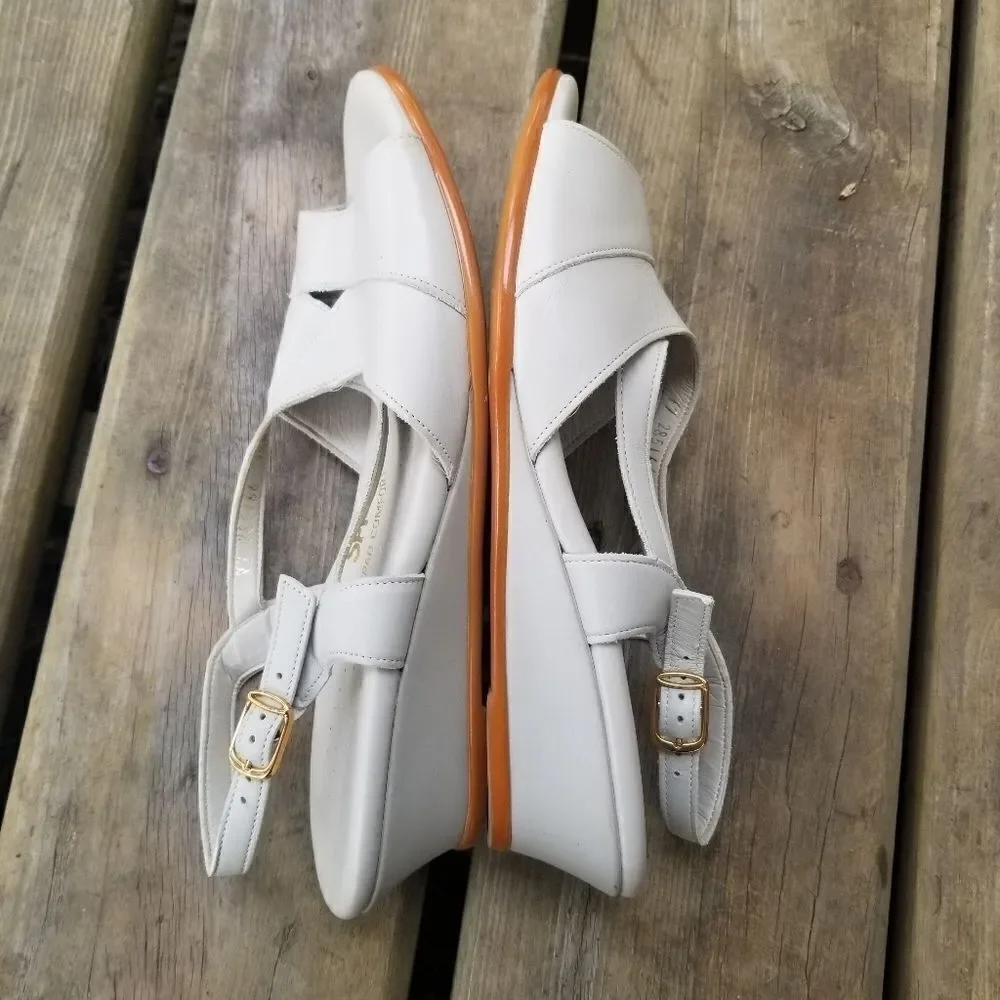 SAS Caress‎ Strappy Adjustable Slingback Sandals Bone 9.5